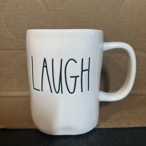 Rae Dunn White 'LAUGH' Mug